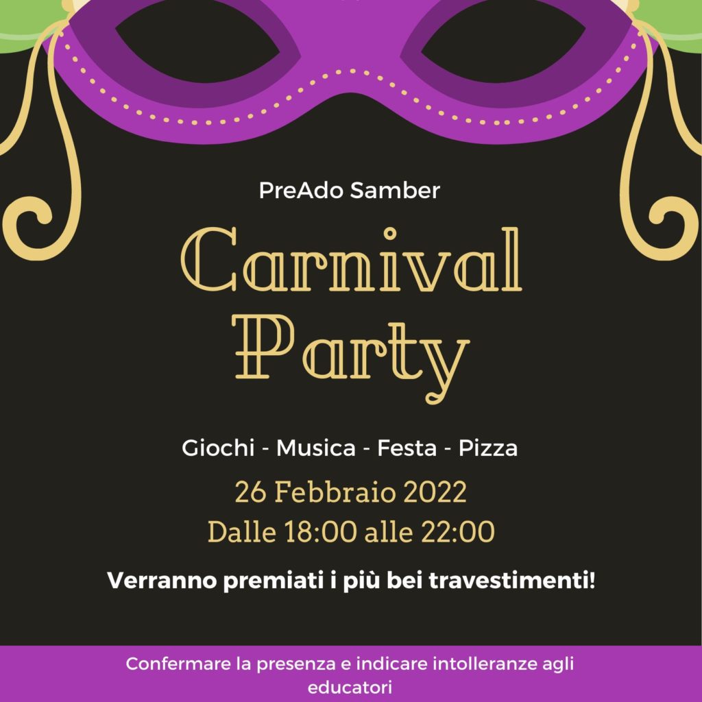 carnival party carnevale 2022 samber san bernardino istituto salesiano chiari